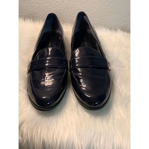 Marc Fisher Patent Leather Blue Loafers